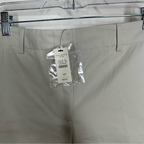 New Talbots Petite Chelsea Capri Crop Pants Size 12P Tan BNWT - Picture 2 of 6